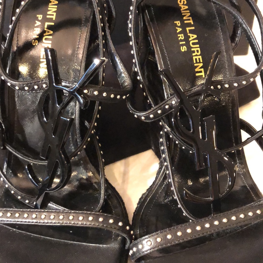 Authentic Saint Laurent Cassadra Wedges - Picture 12 of 15